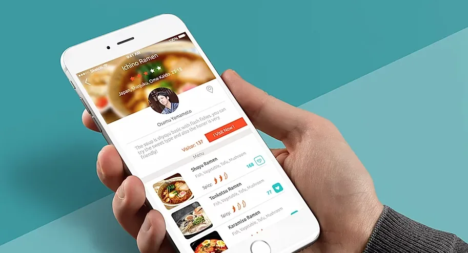 Ramen King app screens